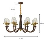 Ancienne suspension art deco bois – Image 5