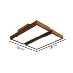 Plafonnier LED rectangulaire bois massif – Image 9