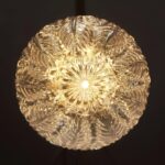 Suspension boule verre striée motifs feuille – Image 5