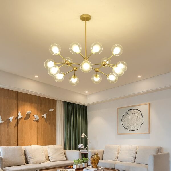 Suspension boule verre multiple