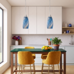 Petite suspension marbre bleu – Image 3