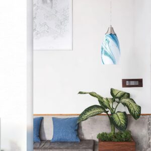 Petite suspension marbre bleu (1)