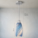 Petite suspension marbre bleu – Image 7