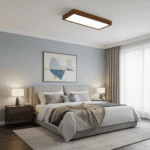 Plafonnier LED rectangulaire bois massif – Image 8