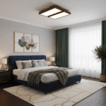 Plafonnier LED rectangulaire bois massif – Image 3