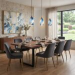 Petite suspension marbre bleu – Image 5