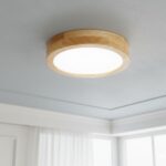 Plafonnier salle de bain bois