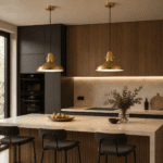 Suspension dorée bois scandinave – Image 8