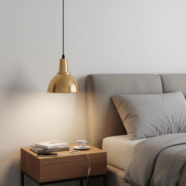 Suspension dorée métal