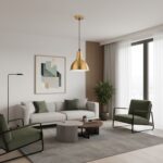 Suspension dorée métal – Image 3