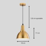 Suspension dorée métal – Image 2