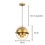 Suspension dorée orbitale – Image 2