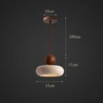 Suspension wabi sabi pierre bois galet – Image 6