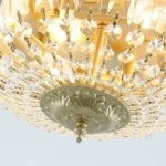 Plafonnier pampilles cristal ancien – Image 11