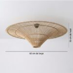 Grand plafonnier osier – Image 13