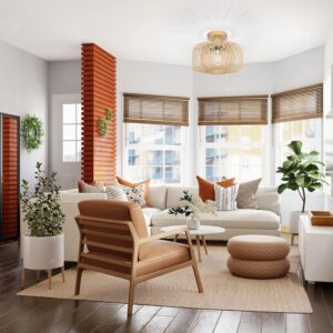 Lampe plafonnier bambou vietnam 4