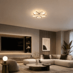 Luminaire plafonnier bois italien