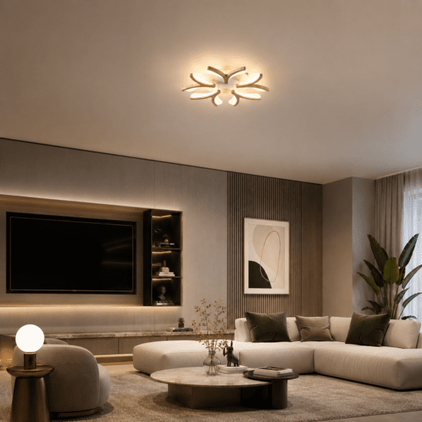 Luminaire plafonnier bois italien