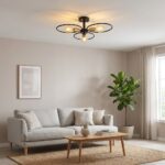 Lustre plafonnier 3 lampes en aluminium – Image 4