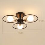 Lustre plafonnier 3 lampes en aluminium – Image 6