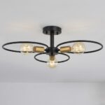 Lustre plafonnier 3 lampes en aluminium – Image 2