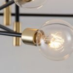 Plafonnier 6 lampes noir dore – Image 3