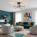 Plafonnier 6 lampes noir dore – Image 2