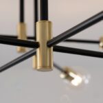 Plafonnier 6 lampes noir dore – Image 5