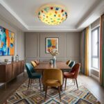 Plafonnier ancien verre vintage – Image 8