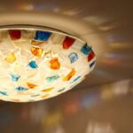 Plafonnier ancien verre vintage – Image 4