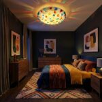 Plafonnier ancien verre vintage – Image 5