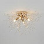 Plafonnier avec feuilles en laiton – Image 3