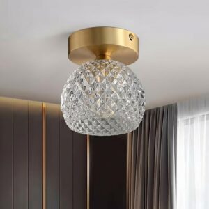 Plafonnier boule en verre 