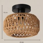 Plafonnier chambre osier – Image 7