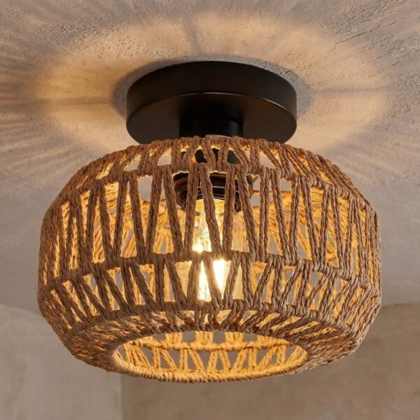 Plafonnier chambre osier