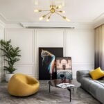 Plafonnier contemporain laiton