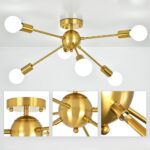 Plafonnier contemporain laiton – Image 6