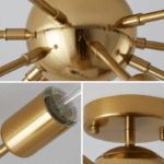 Plafonnier contemporain laiton – Image 4