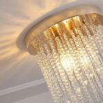 Plafonnier cristal doré – Image 5