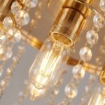 Plafonnier cristal doré – Image 3