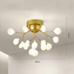 Plafonnier doré branches – Image 3