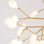 Plafonnier doré branches – Image 6
