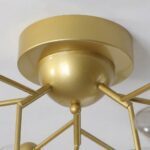 Plafonnier doré branches – Image 8