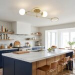 Plafonnier doré design 2