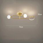 Plafonnier doré design – Image 2