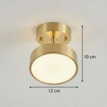 Plafonnier en laiton rond – Image 8