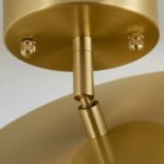 Plafonnier en laiton rond – Image 7