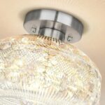 Plafonnier en verre ancien – Image 4