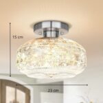 Plafonnier en verre ancien – Image 10