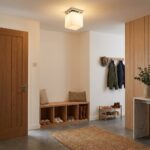 Plafonnier en verre blanc